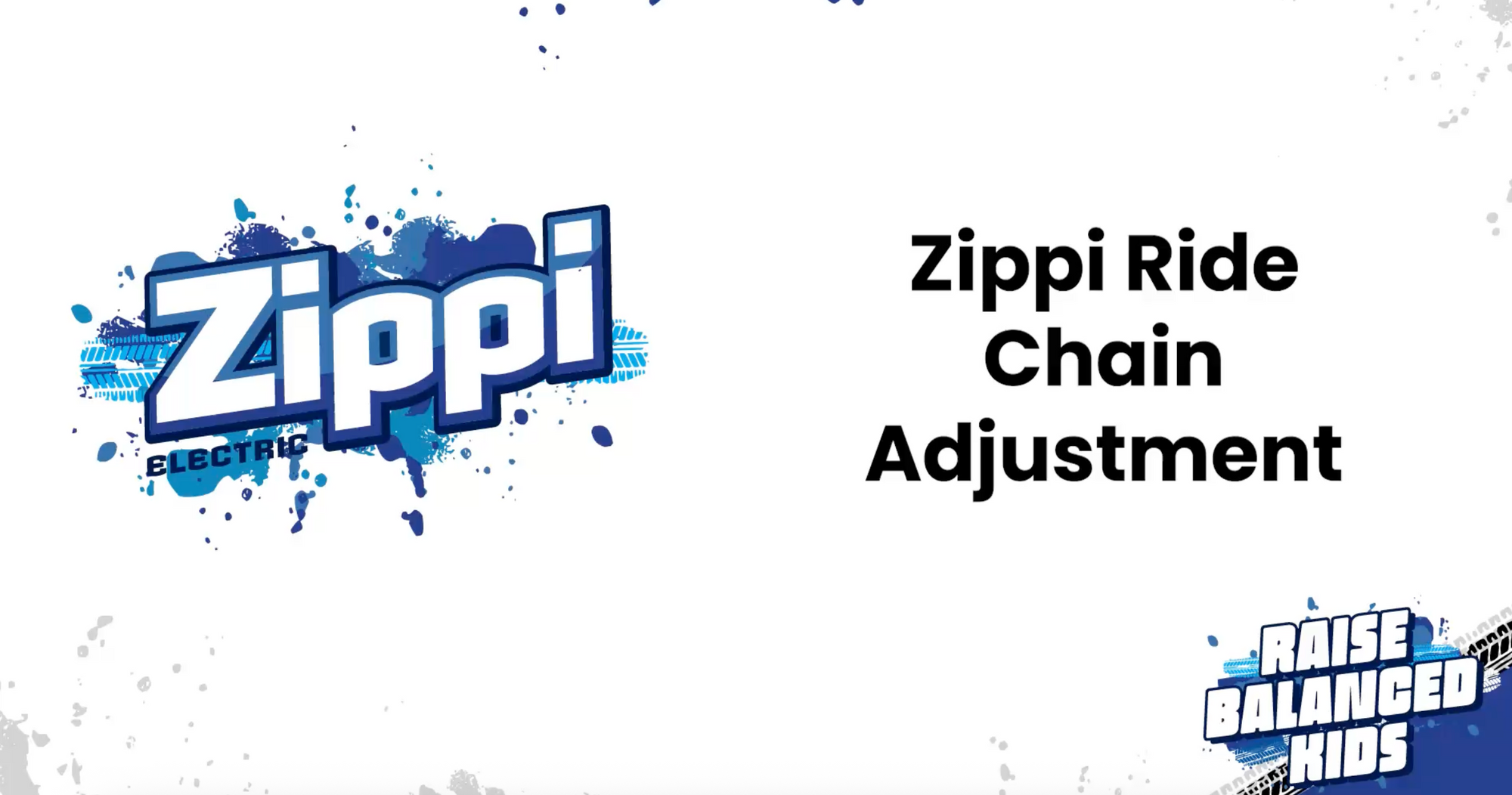 Zippi Ride chain adjustment
