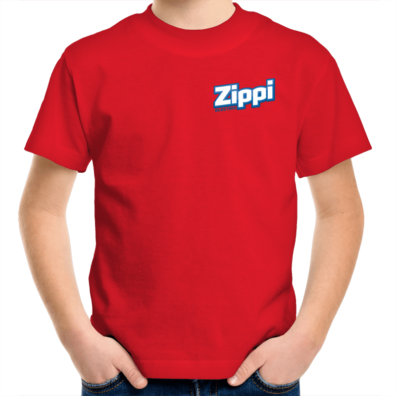Official Zippi Electric Kids Tee - Blue/White