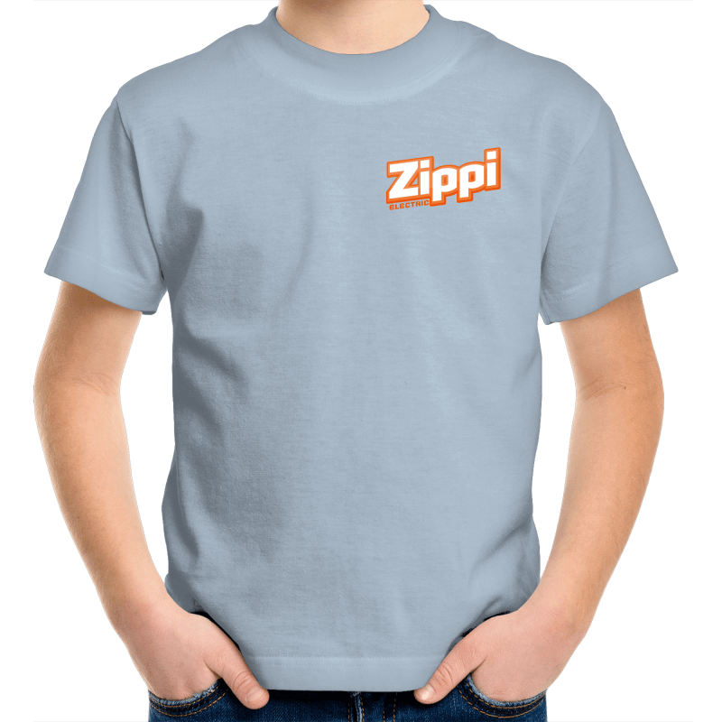 Official Zippi Electric Kids Tee - Orange/White