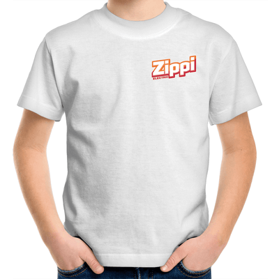 Official Zippi Electric Kids Tee - Orange/Red
