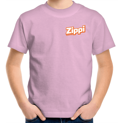 Official Zippi Electric Kids Tee - Orange/White
