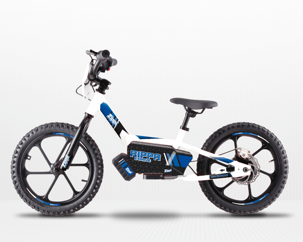 Zippi Rippa 16″ electric balance bike — Blue — Australian kids ebike