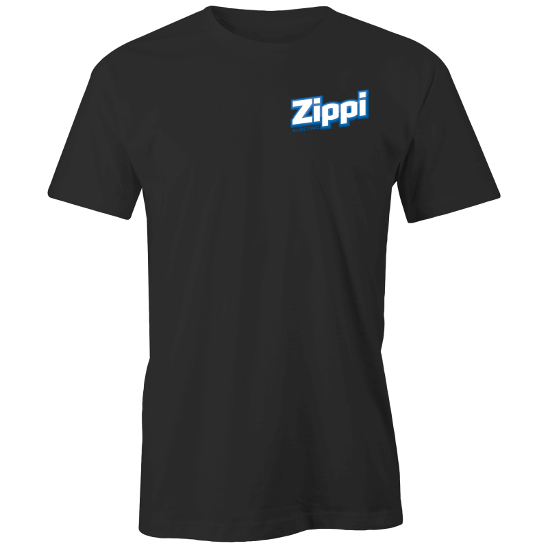 Official Zippi Electric Adult Tee - Blue/White