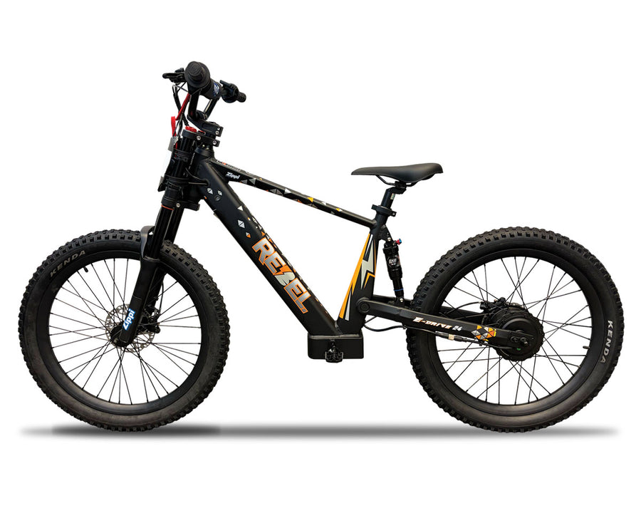 Zippi Rebel 24″ electric balance bike — Side View — Australian kids ebike